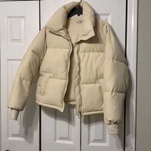 Forever21 cream puffer jacket